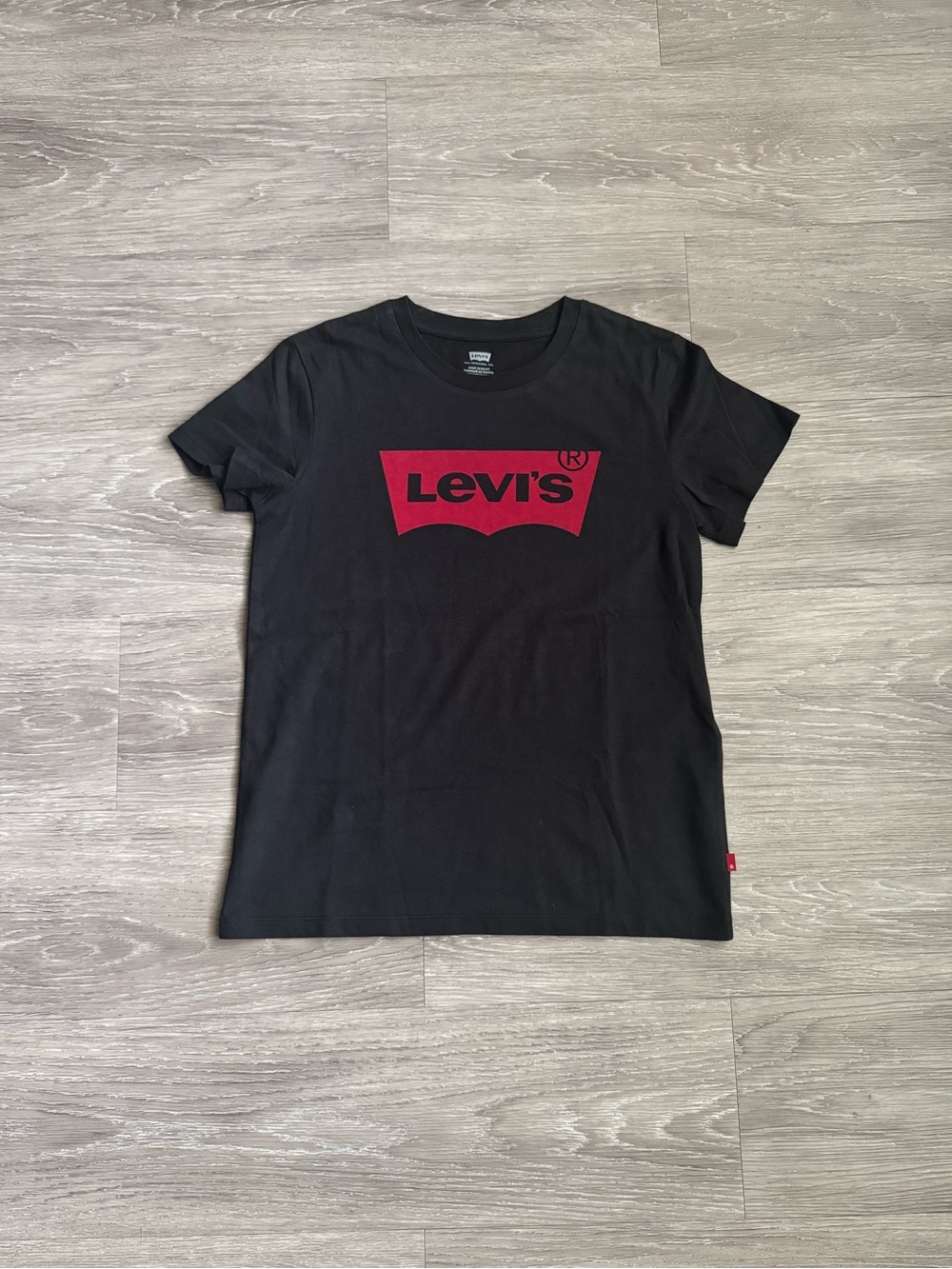 Levi's Black Short Sleeve Tee with Red Logo